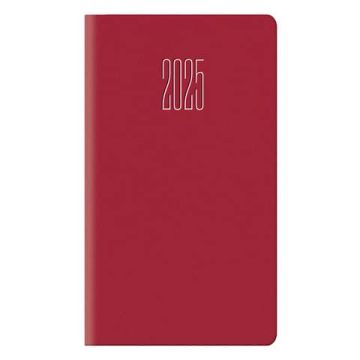 Agenda 2025 Settimanale tascabile 8x14 cm Gommato rosso 25-055200403C