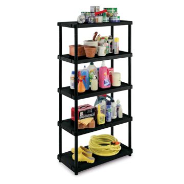 TERRY SCAFFALE PPL 5 RIPIANI 80x40x173,4CM NERO ART.4080 S/5
