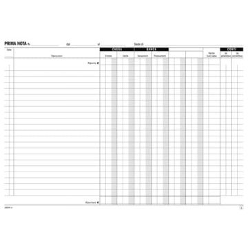 Blocco prima nota cassa flex 21,5x29,7 cm - 50x2 copie autoricalcanti 16804C000