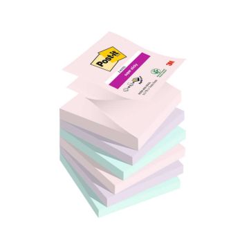 Ricariche di foglietti Post-it® Super Sticky Z-Notes Soulful - conf. 6 blocchetti da 90 ff Post-it® 76x76 mm -