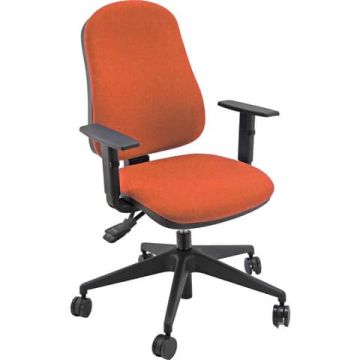 Sedia operativa girevole Unisit Simple SISY Eco Smart - rivestimento Eco rosso - con braccioli - SISY/BR/ER