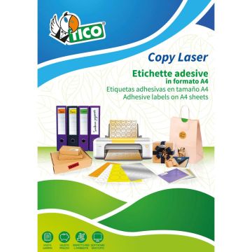 Etichette satinate oro ovali TICO 36x27 mm 100 fogli - GL4-3627