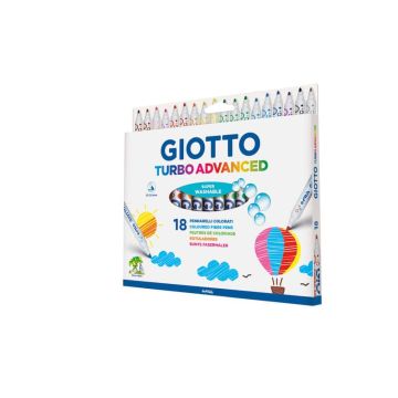 Pennarelli GIOTTO Turbo Advanced punta fine 2,8 mm assortiti astuccio appendibile da 18 - 426200