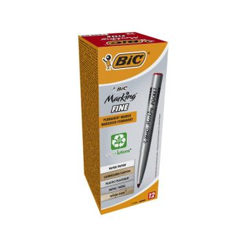 Marcatore permanente BIC Marking Pocket 1445 punta conica 1 mm rosso 8209002