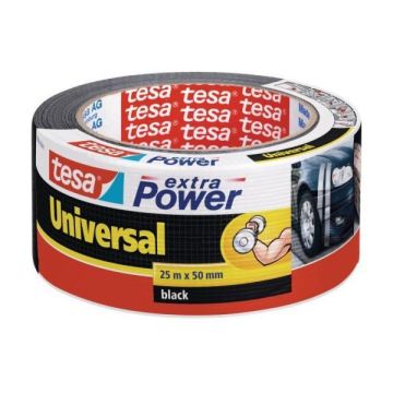 NASTRO ADESIVO 25mtx50mm NERO tesa Extra Power Universal (cfz 24)