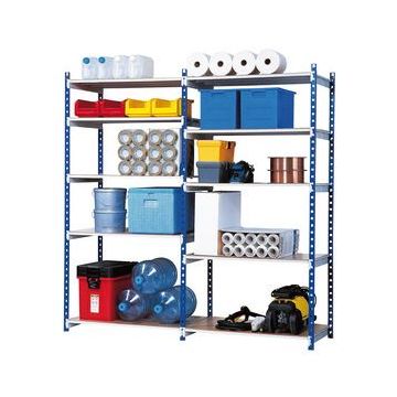 Modulo aggiuntivo per scaffalatura Paperflow ad incastro RANG'ECO regolabile - 5 ripiani blu - K605131