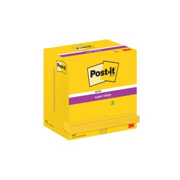 Foglietti riposizionabili Post-it Super Sticky Notes 76x124 mm (cfz 12 blocchetti da 90 ff) giallo oro - 655-S