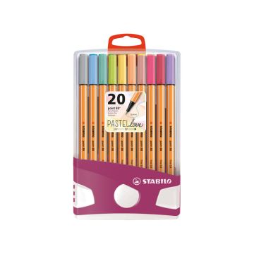 Fineliner Point 88 Stabilo PastelParade - 0,4 mm - conf. 20 colori assortiti - BE8820-0311