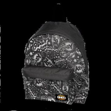 Zaino Tempo Libero Balloon Pattern Nero. Cm 30x40x18. Kookies