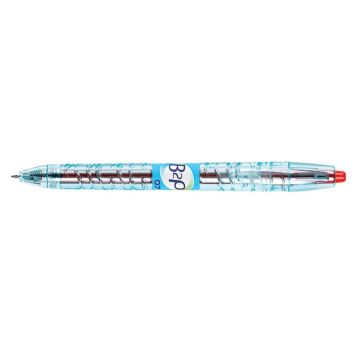 Penna roller gel a scatto Pilot B2P Begreen punta media 0,7 mm rosso 040182