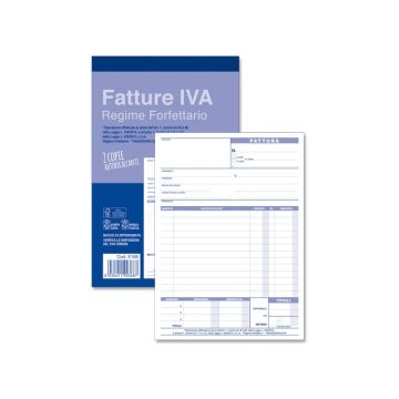 Blocco fatture per registro forfettario 14x21 cm - 50x2 copie autoricalcanti Z10584Z118534