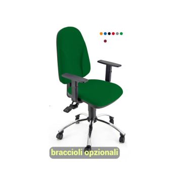 Sedia operativa girevole Unisit Team TMSYC Eco smart - schiuma sagomata - rivestimento Eco verde - TMSYC/EV