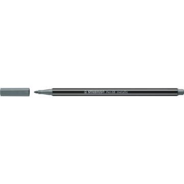 Pennarelli Stabilo Pen 68 metallic 1 mm argento - 68/805