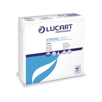 Tovaglioli di carta Lucart Strong 233 T 2 veli Conf. da 75 pezzi - 832001J