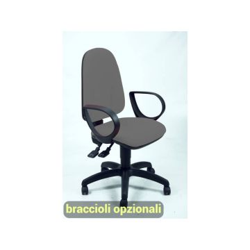 Sedia operativa girevole Unisit Team TMSY Eco smart - schiuma sagomata - rivestimento fili di luce grigio TMSY/F14
