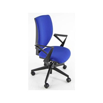 Sedia operativa girevole Unisit Cozy CZAY - rivestimento Eco blu - con braccioli - CZAY/BR/EB