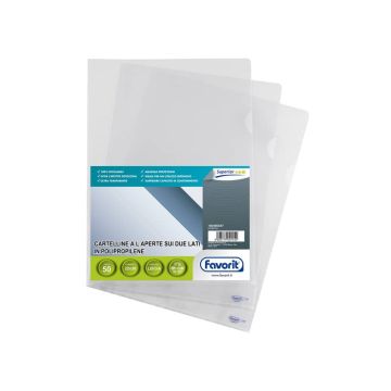 Buste trasp. a L FAVORIT liscia superior 22x30 cm conf. da 50 - 100460047