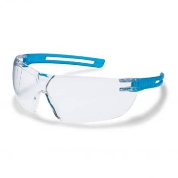Occhiali protettivi a stanghetta x-fit metal free supravision excellence - lenti in PC trasparenti Uvex blu