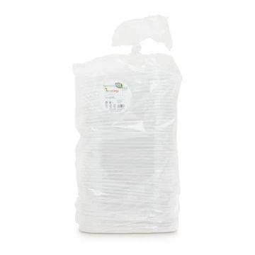 Coperchi in PET ecoCanny Take Away per vaschette bianco 125x143x8 mm conf. 100 pz - ECOCOP12PET