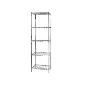 Scaffale cinque ripiani d'acciaio cromato Serena Group Archimede 60x60xH.200 cm - 5X606020
