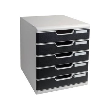 Cassettiera Exacompta grigio/nero 301014D