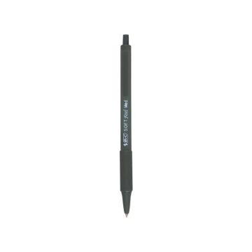 Penna a sfera a scatto BIC SoftFeel Clic Grip M 1 mm nero Conf. 12 pezzi - 837397