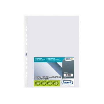Buste trasp. a foratura universale FAVORIT liscia superior 25x35 conf. da 25 - 100460071