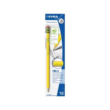 Matita con gomma LYRA Temagraph HB Medium L1150100