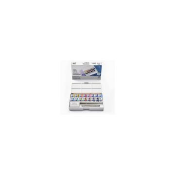 Acquerelli Winsor&Newton Cotman Sketchers Deluxe - conf. 16 mezzi godet colori assortiti - 0390060
