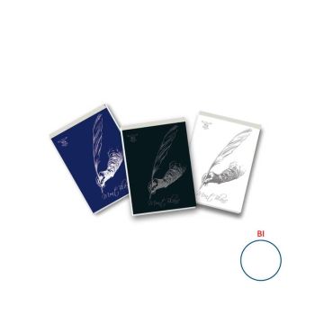 Blocco con punto metallico 70 fogli PIGNA Mont Blanc A4 a fogli bianchi assortiti - 0229121BI