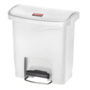 Contenitore in resina Rubbermaid Slim Jim Step-On bianco 15 L 1883554