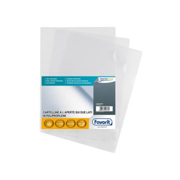 Buste trasp. a L FAVORIT buccia d'arancia superior 21x29,7 cm conf. da 50 - 100460049