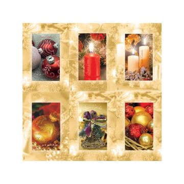 Biglietti augurali Natalizi con oggetti Natale - 12x18 cm - conf. 6 soggetti assortiti Biembi - BBF202D80