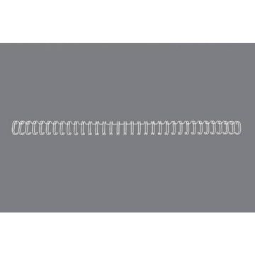 Spirali metalliche a 34 anelli GBC Wirebind 9mm A4 bianco RG810670