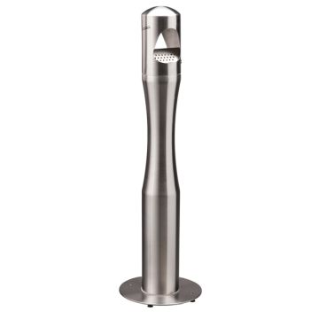 MEDIALINTERNATIONAL Portacenere a colonna H108cm in acciaio inox