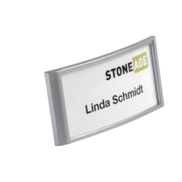 10 PORTANOME 3,4x7,4cm con clip e spilla DURABLE