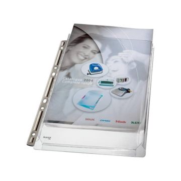 Buste perforate extra resistenti Leitz in PVC A4 trasparente confezione da 3 pezzi - 47553003