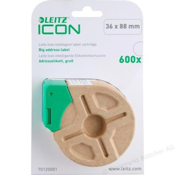 ROTOLO 600 ETICHETTE 36x88mm CARTA BIANCA permanente iCON LEITZ