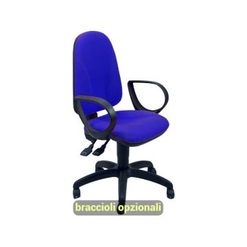 Sedia operativa girevole Unisit Team TMSY Eco smart - schiuma sagomata - rivestimento ignifugo blu - TMSY/IB