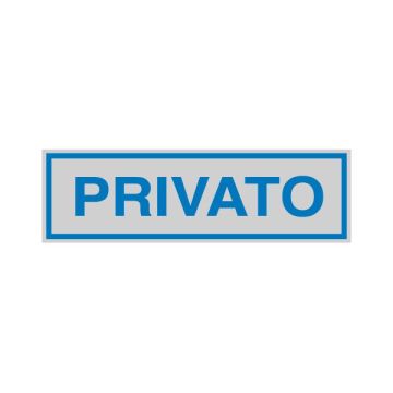 CARTELLI SEGNALATORI TARGHETTA ADESIVA 165x50mm PRIVATO