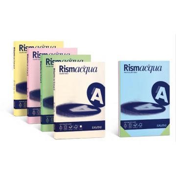 Carta colorata Favini Rismacqua colori tenui 200 g/m A4 - risma da 50 fogli verde chiaro - A69P544