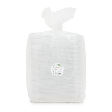 Coperchi in PET ecoCanny Take Away per vaschette bianco 145x198x8 mm conf. 100 pz - ECOCOP23PET