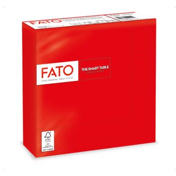Tovagliolo - carta - 33  x33 cm - 2 veli - rosso - Fato - conf. 50 pezzi