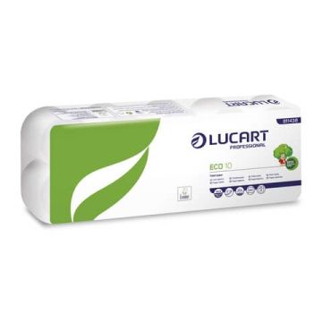 Carta igienica Lucart Eco 10 2 veli 10 rotoli da 200 strappi - 811438P