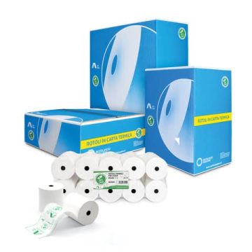 Rotoli registratore di cassa Rotolificio Pugliese Exclusive BPA FREE 57 mm x 30 m foro 12 mm - conf. da 10 - NBA5730TQ