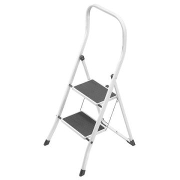 Sbagello in acciaio Superstep - bianco/grigio - per parquet Gierre 2 gradini - 0,47x0,55xH.1,08 m - B0200