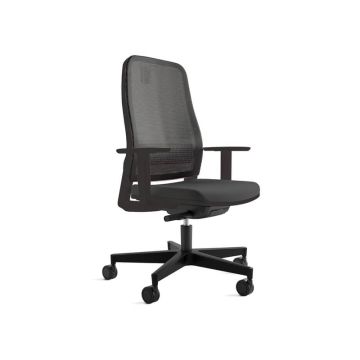 Sedia semidirezionale ergonomica rivestimento PPL ignifugo synchro Titan Unisit nero - TTN/BR2/IN