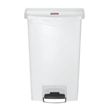 Contenitore in resina Rubbermaid Slim Jim Step-On bianco 50 L 1883557