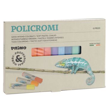 Gessi policromi per artisti Primo in conf. da 12 colori assortiti - 020GC12I