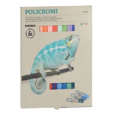 Gessi policromi per artisti Primo in conf. da 24 colori assortiti - 021GC24I